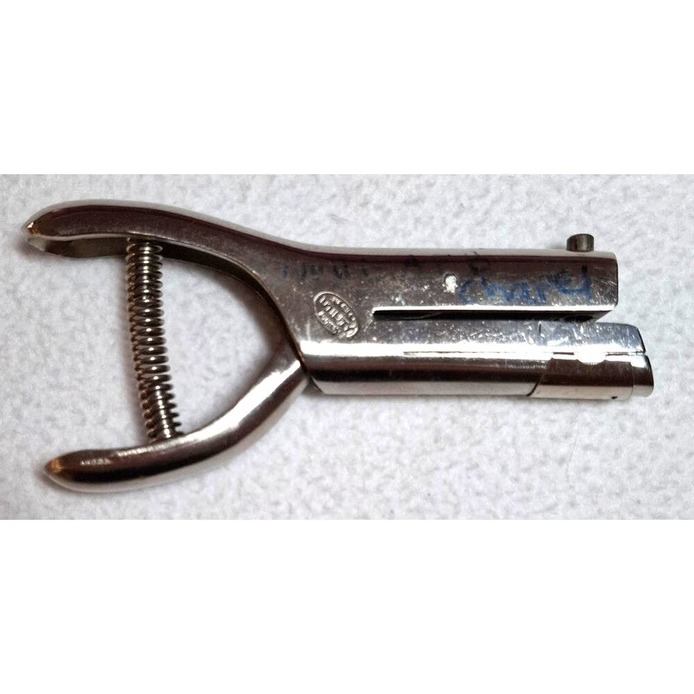 Vtg McGill Utility Metal Punch 1/8" Ticket Card Train Railroad Heavy Duty READ